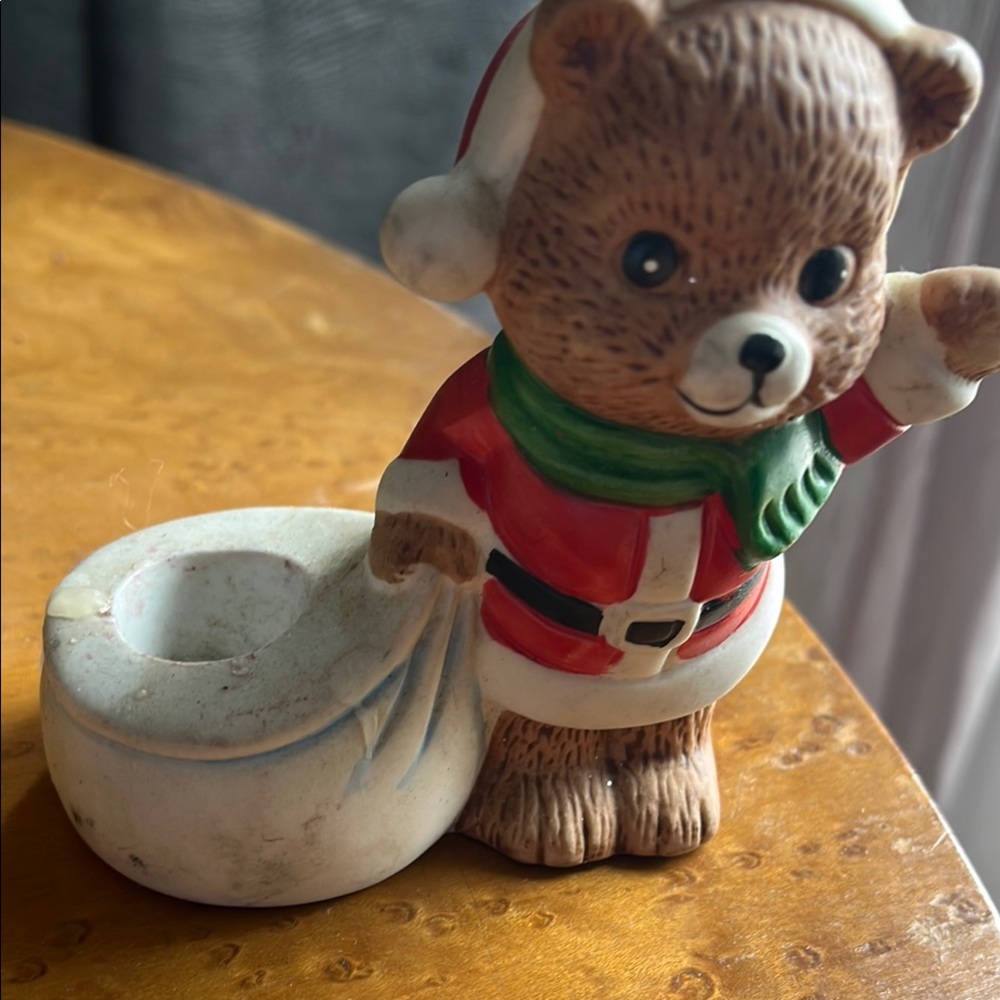 Holiday Bear Candle Holder